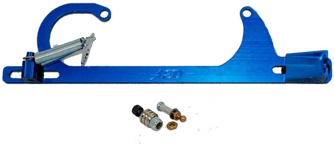 AED Performance 6601B Billet Throttle Cable And Spring Bracket - Blue