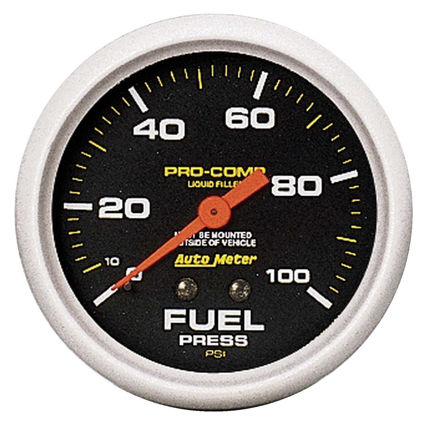 2-5/8" FUEL PRESSURE, 0-100 PSI, LIQUID FILLED, PRO-COMP