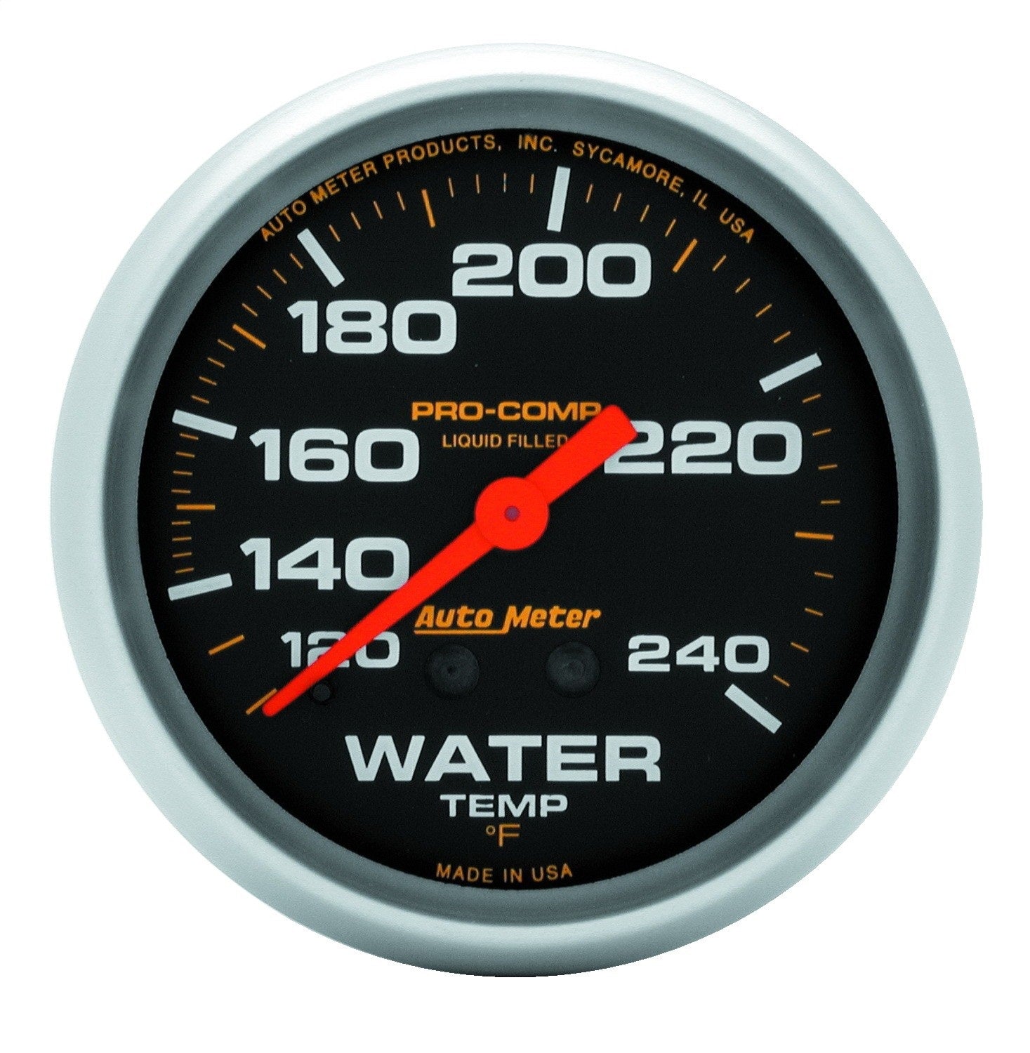 2-5/8" WATER TEMPERATURE, 120-240 °F, LIQUID FILLED, PRO-COMP