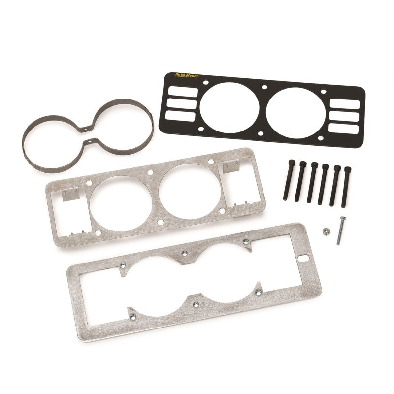 GAUGE CAGE W/VENTS, DUAL, 2-5/8", BLACK, MUSTANG 87-93 FOX