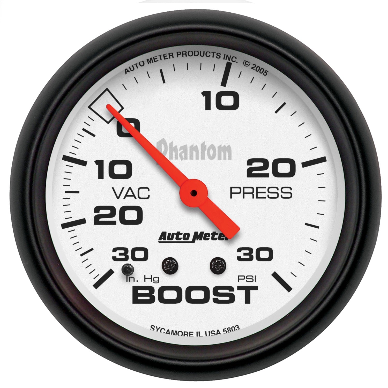 2-5/8" BOOST/VACUUM, 30 IN HG/30 PSI, PHANTOM