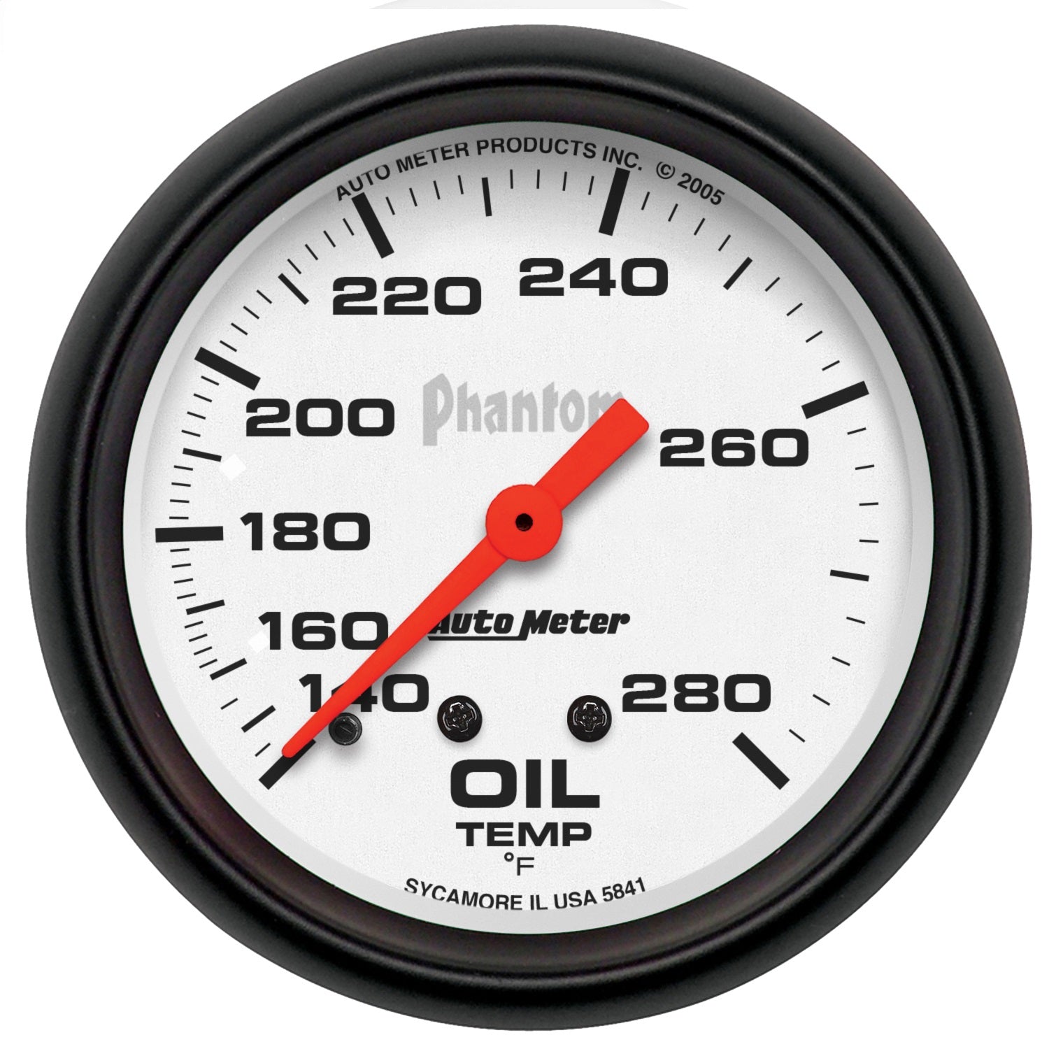 2-5/8" OIL TEMPERATURE, 140-280 °F, PHANTOM