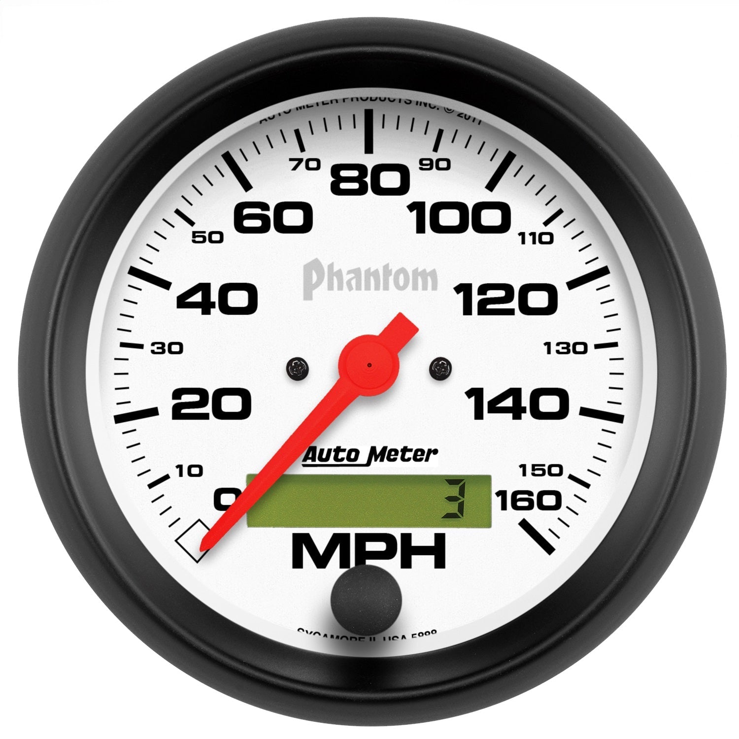 3-3/8" SPEEDOMETER, 0-160 MPH, PHANTOM