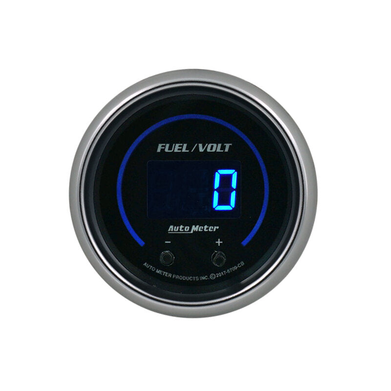 2-1/16" TWO CHANNEL FUEL LEVEL / VOLTMETER, 0-100%/8-18V, COBALT ELITE DIGITAL