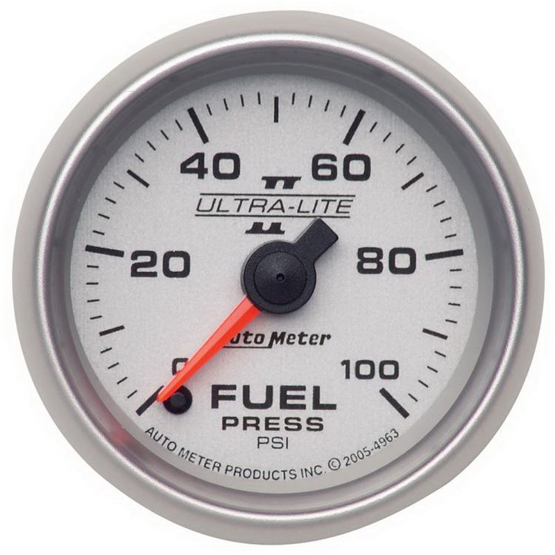 2-1/16" FUEL PRESSURE, 0-100 PSI, ULTRA-LITE II