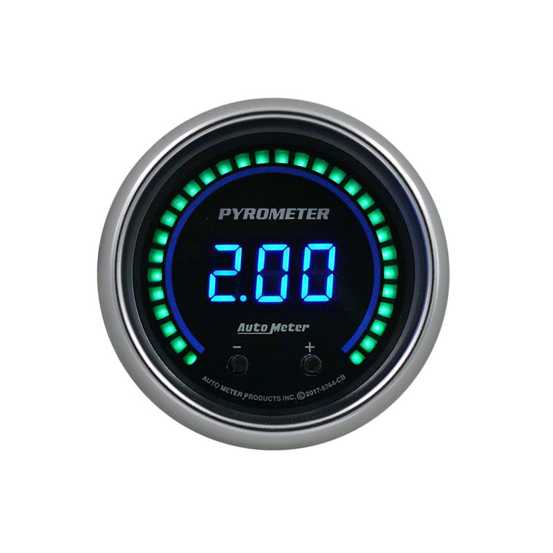 2-1/16" TWO CHANNEL PYROMETER (EGT), 0-2,000 ºF (0-1,100 ºC), COBALT ELITE DIGITAL