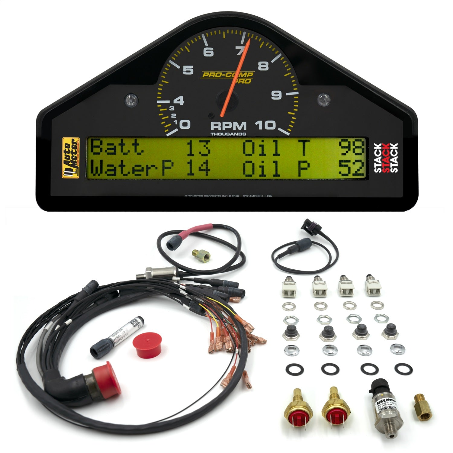 RACE DASH, 0-4-10K RPM, PRO-COMP PRO