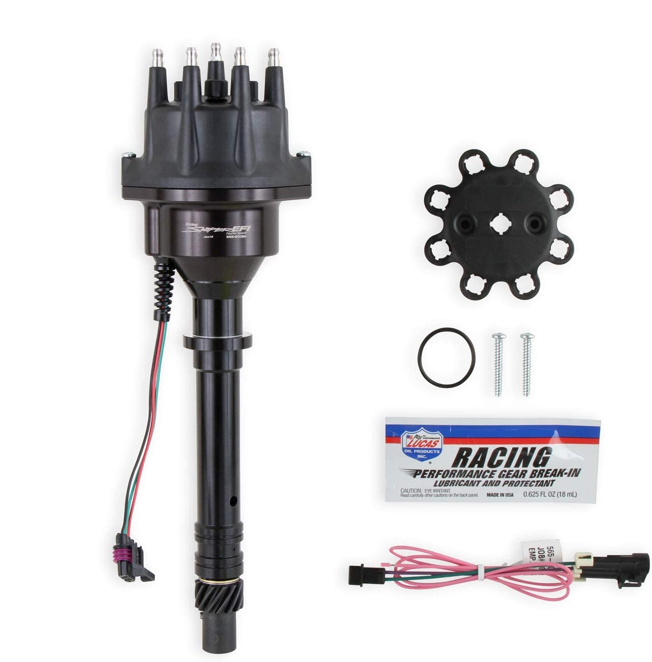 Holley 565-300BK Sniper EFI Hyperspark Distributor - Chevy - Black Billet Housing