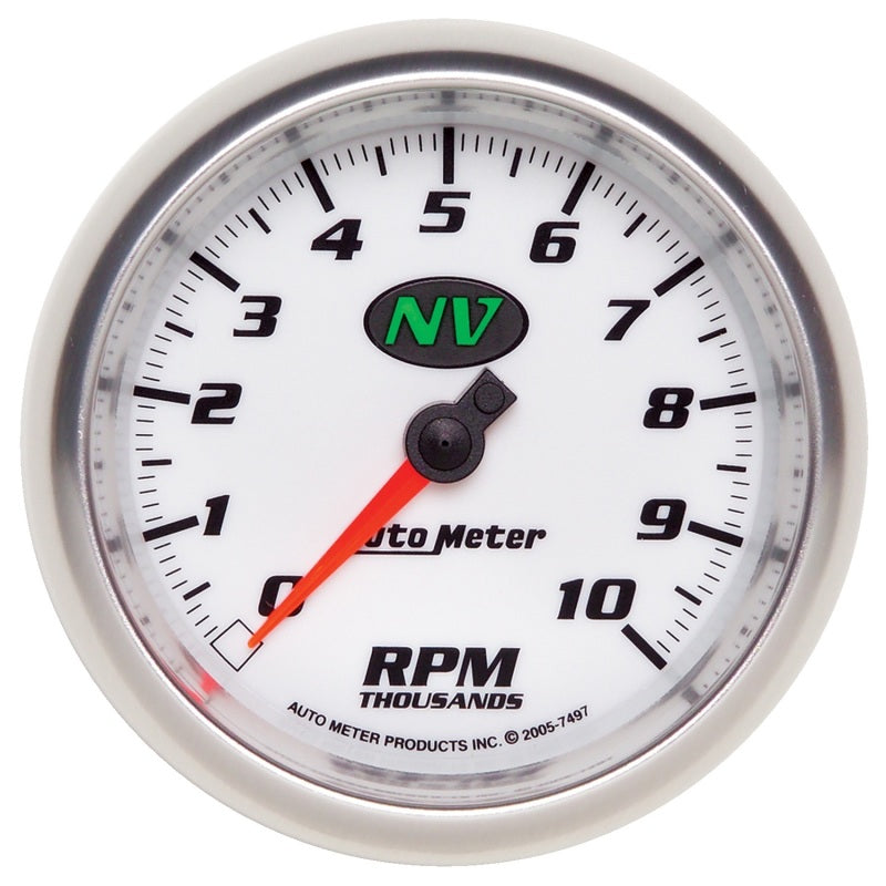 3-3/8" IN-DASH TACHOMETER, 0-10,000 RPM, NV