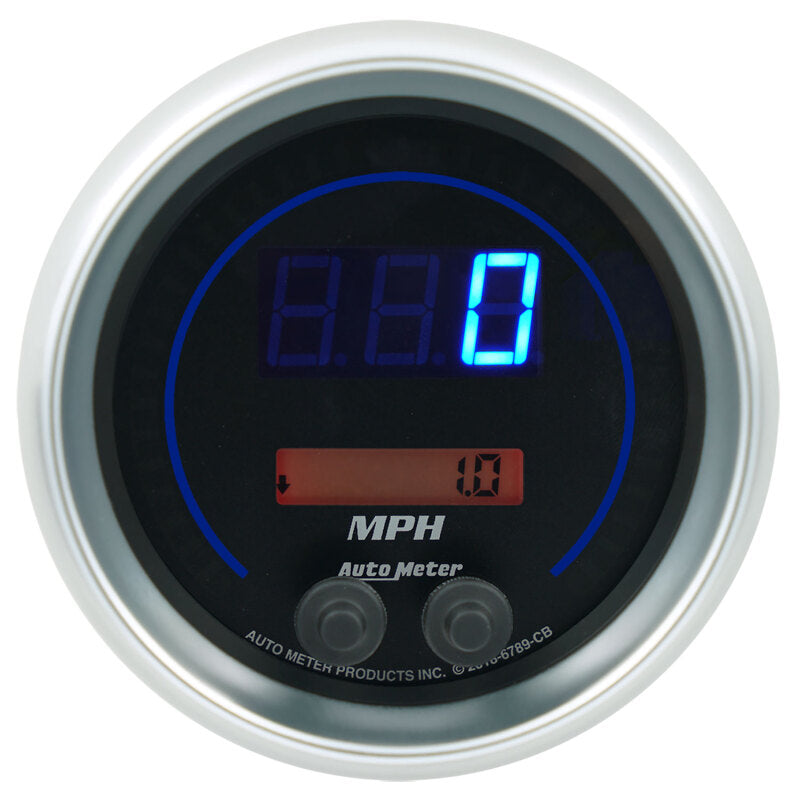 3-3/8" SPEEDOMETER 260 MPH / 260 KM/H ELEC. PROGRAMMABLE, COBALT ELITE DIGITAL