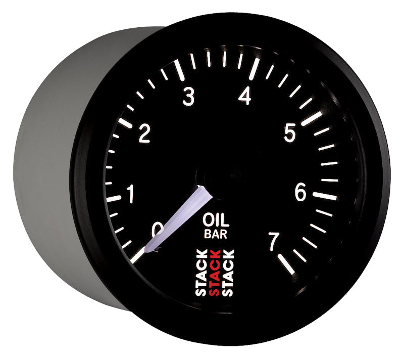 OIL PRESS, MECHANICAL, 52MM, BLACK, 0-7 BAR, M10 (M)