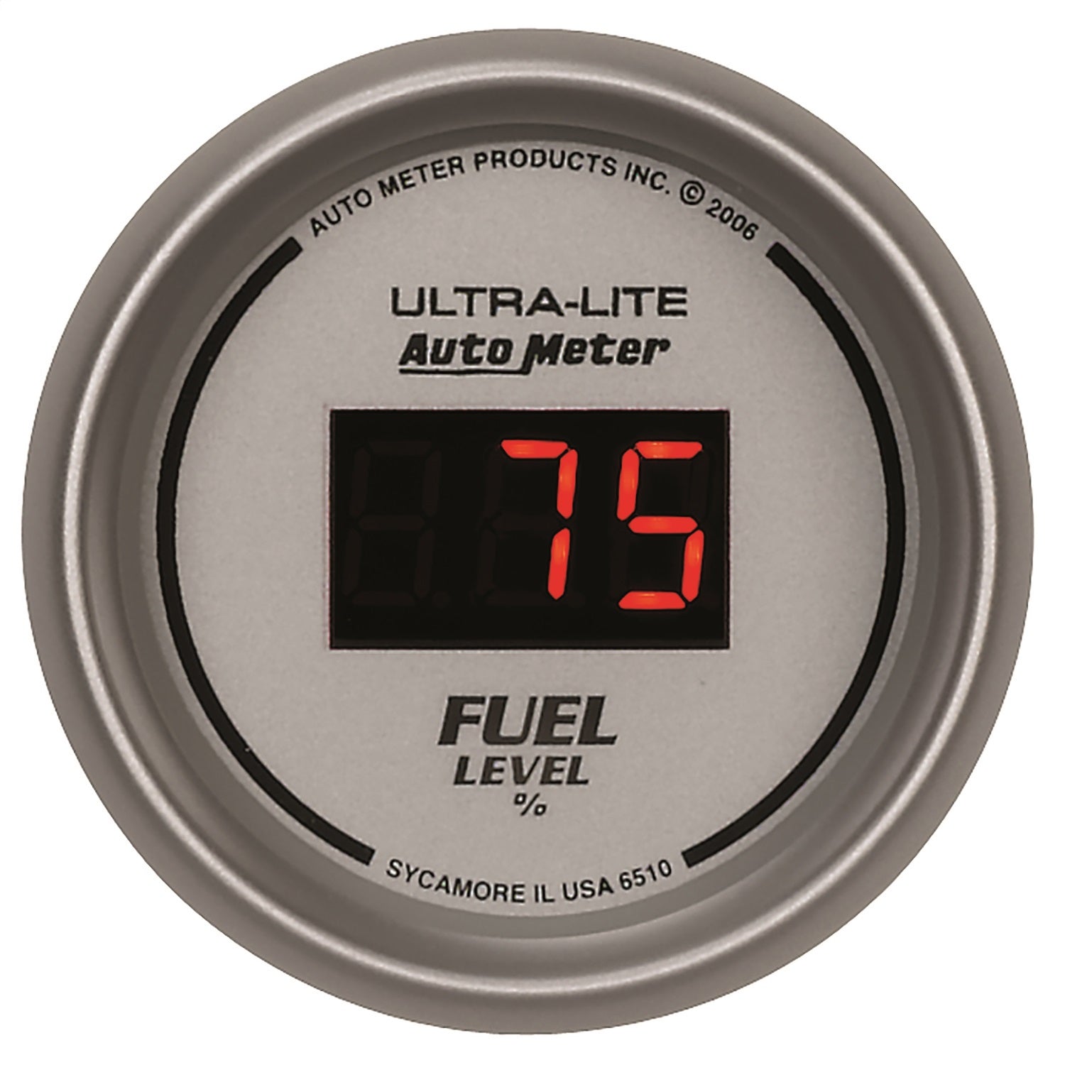 2-1/16" FUEL LEVEL, PROGRAMMABLE 0-280 ?, DIG. SILVER