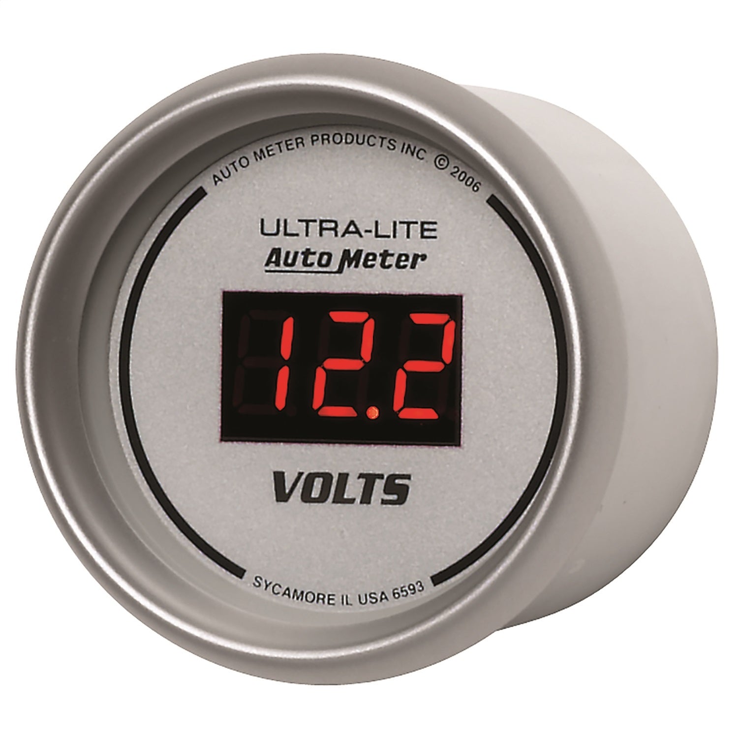 2-1/16" VOLTMETER, 8-18V, ULTRA-LITE DIGITAL