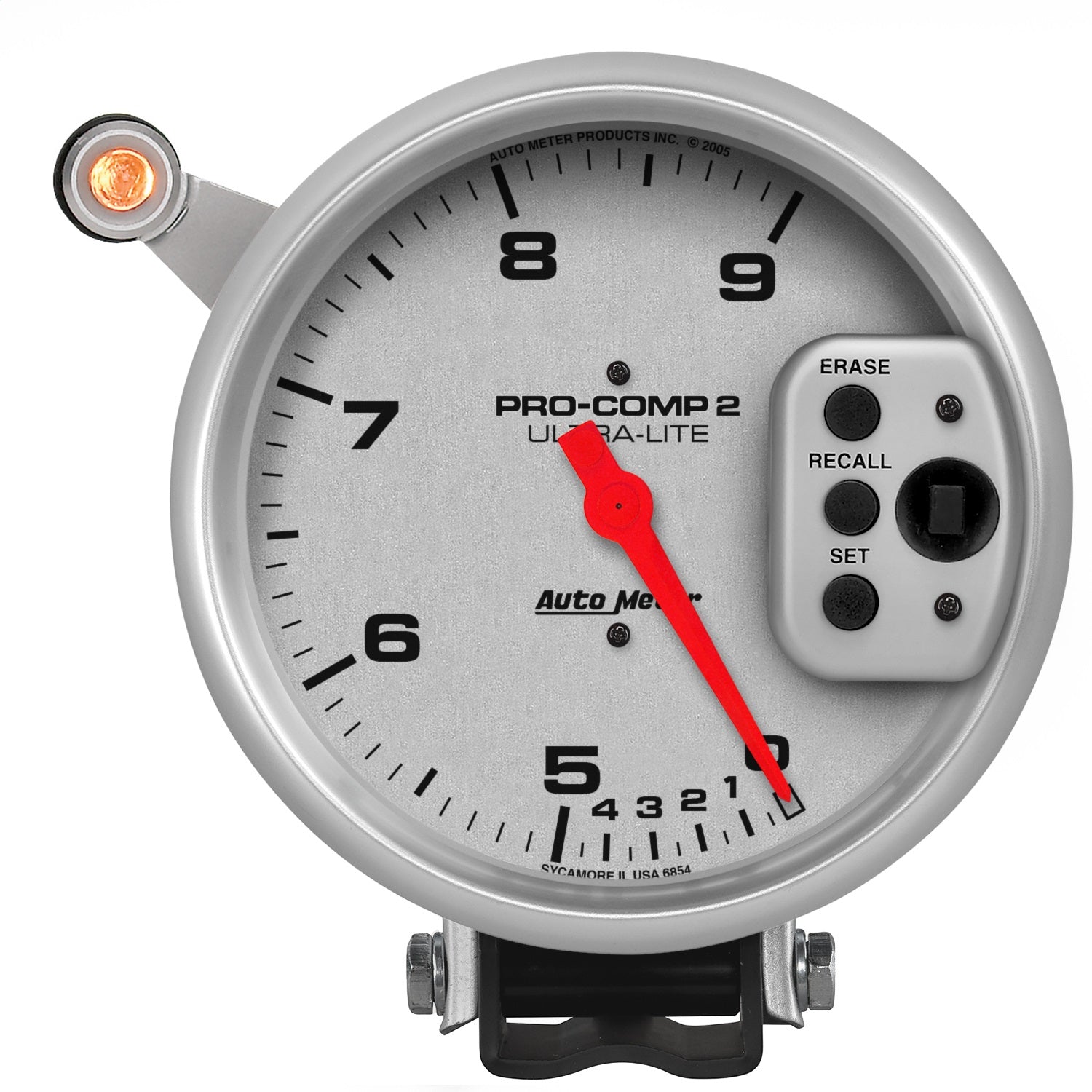 5" TACHOMETER, 0-9000 RPM, PEDESTAL W/ QUICK LITE, DUAL RANGE W/PEAK MEMORY, ULTRA-LITE