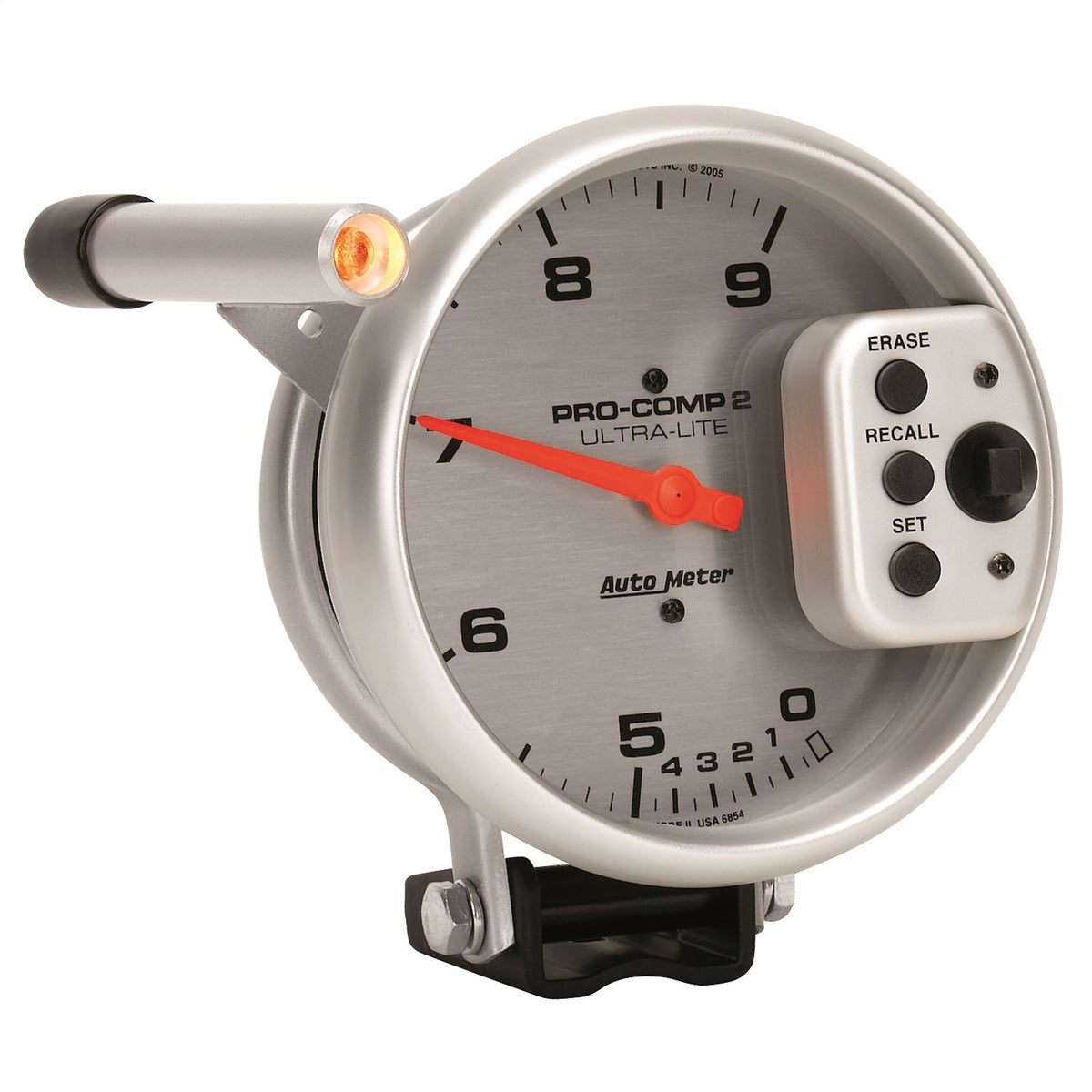 5" TACHOMETER, 0-9000 RPM, PEDESTAL W/ QUICK LITE, DUAL RANGE W/PEAK MEMORY, ULTRA-LITE