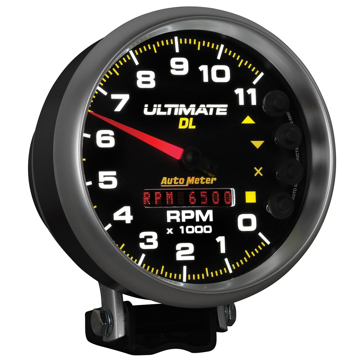 5" TACHOMETER, 0-11,000 RPM, PEDESTAL, ULTIMATE DL PLAYBACK, BLACK