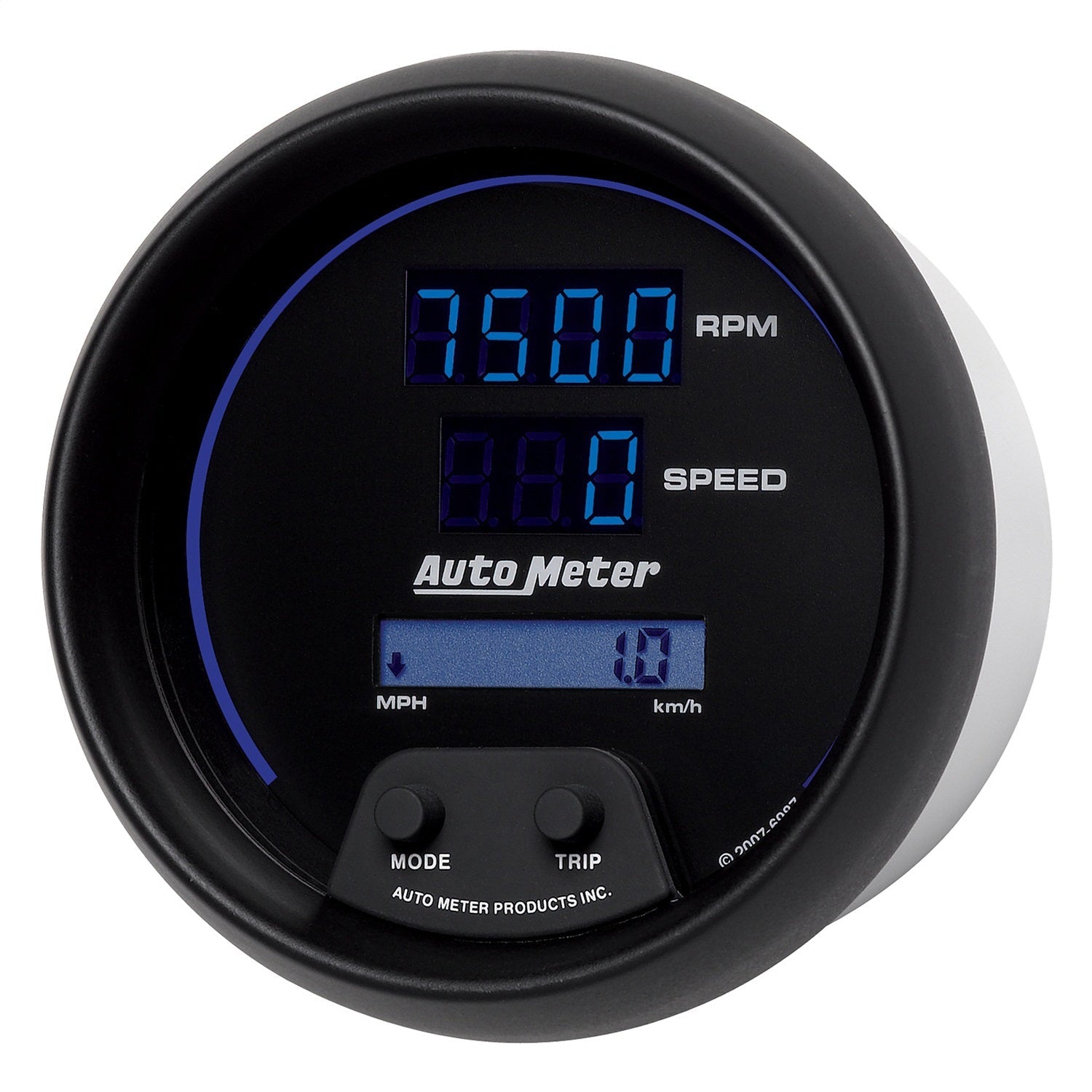 3-3/8" TACHOMETER/SPEEDOMETER COMBO, 10K RPM/260 MPH/260 KM/H, COBALT DIGITAL