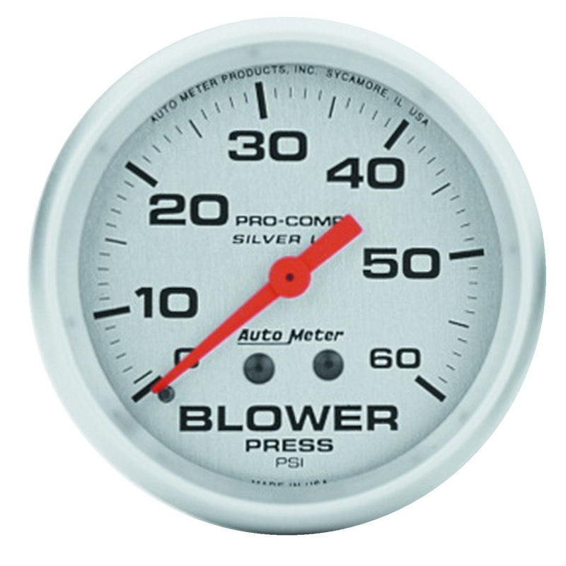 2-5/8" BLOWER PRESSURE, 0-60 PSI, LIQUID FILLED, ULTRA-LITE