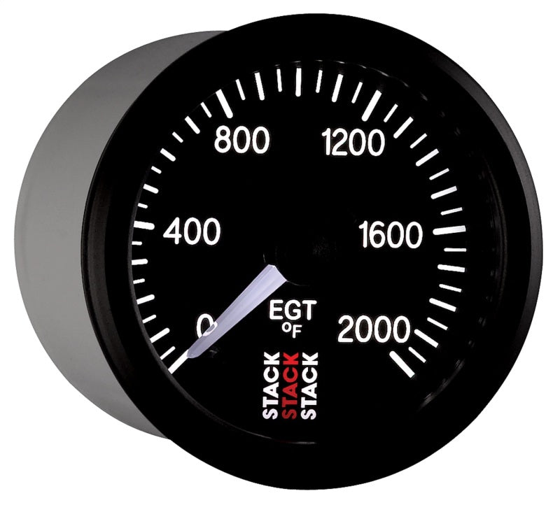 EXHAUST GAS TEMP, PRO STEPPER MOTOR, 52MM, BLK, 0-2000 °F