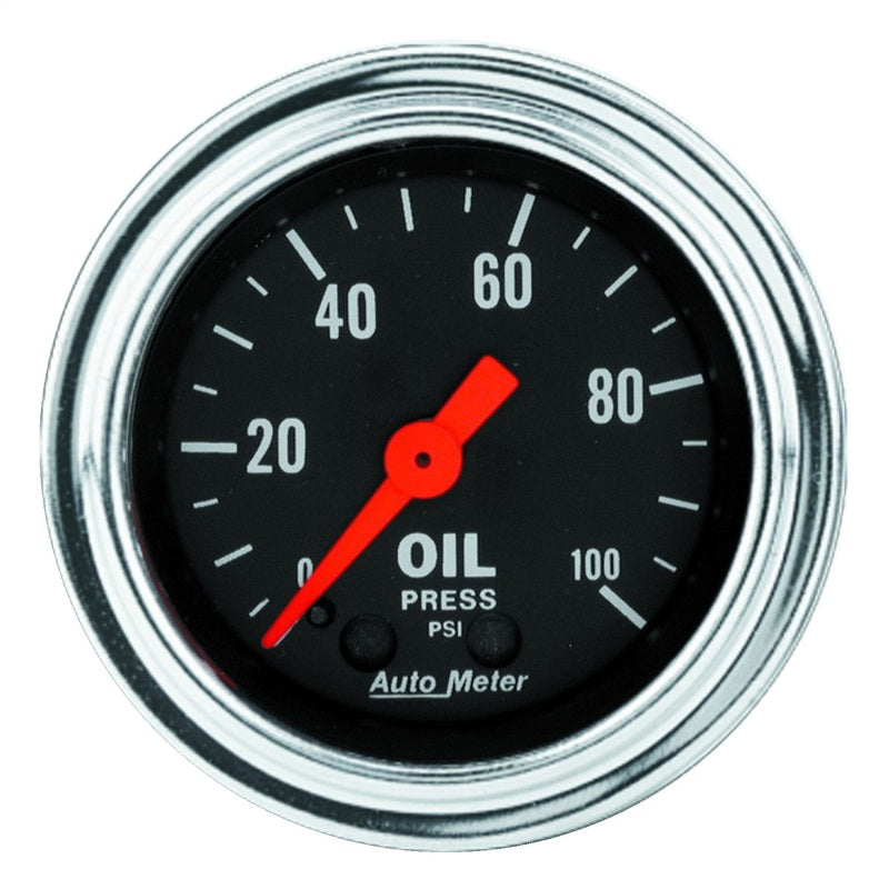 2-1/16" OIL PRESSURE, 0-100 PSI, TRADITIONAL CHROME