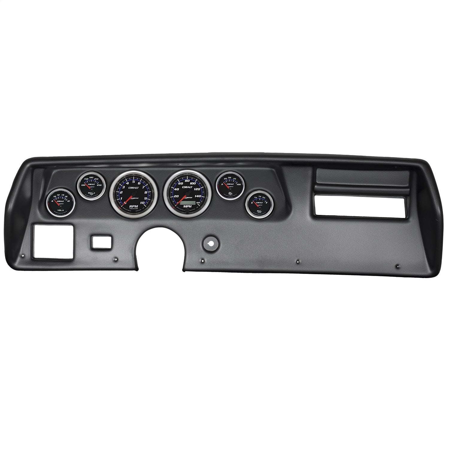 6 GAUGE DIRECT-FIT DASH KIT, CHEVELLE / EL CAMINO / MALIBU 70-72, COBALT