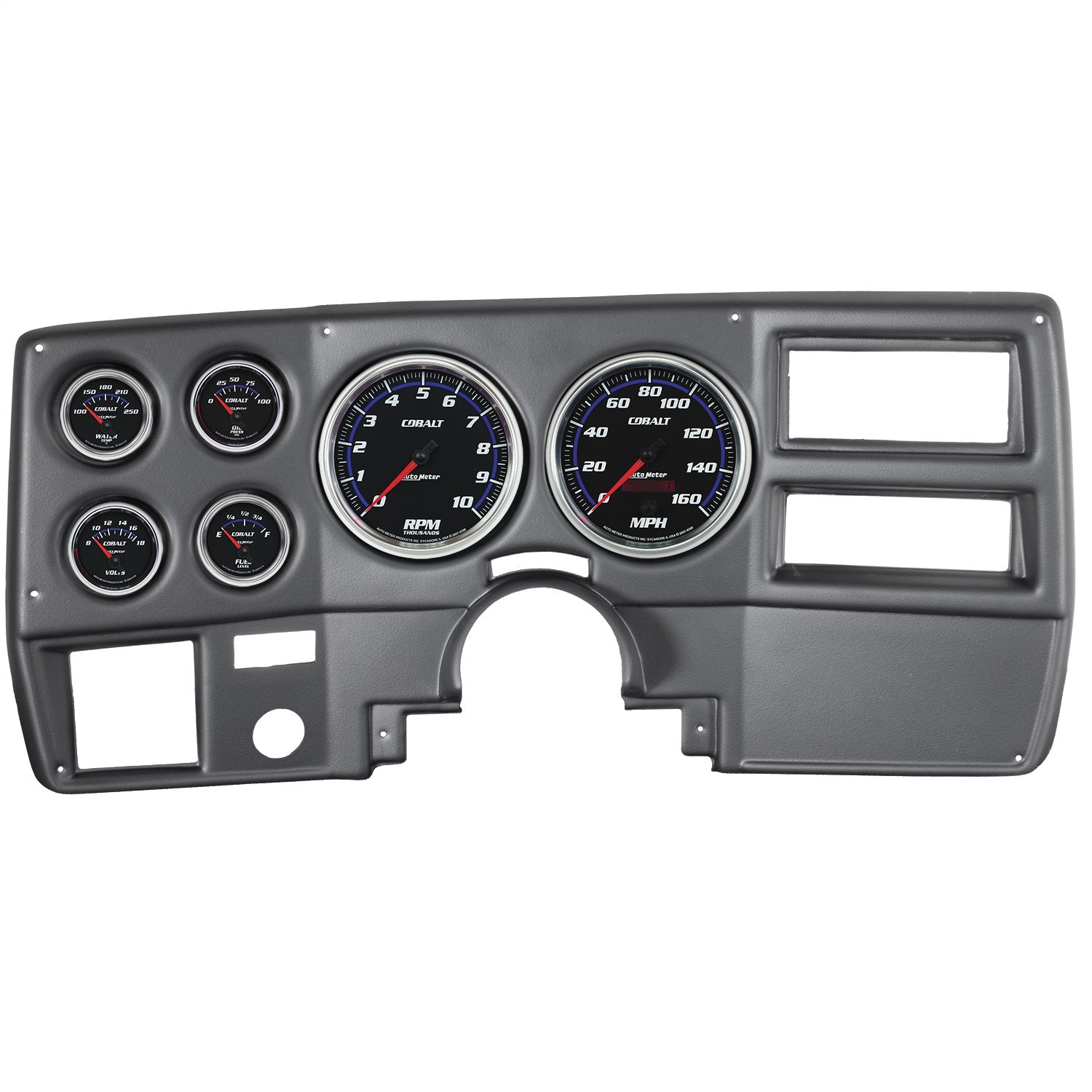 6 GAUGE DIRECT-FIT DASH KIT, CHEVY TRUCK / SUBURBAN 73-83, COBALT