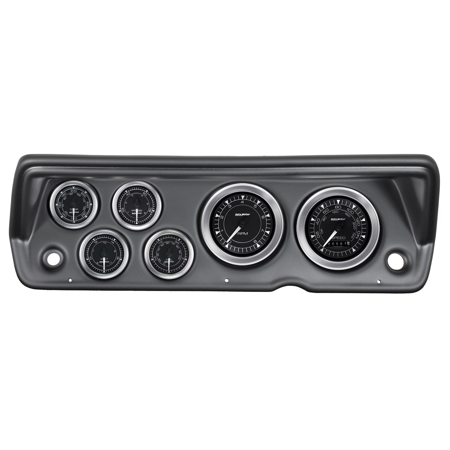 6 GAUGE DIRECT-FIT DASH KIT, A-BODY / DUSTER / DEMON / DART 70-76, CHRONO