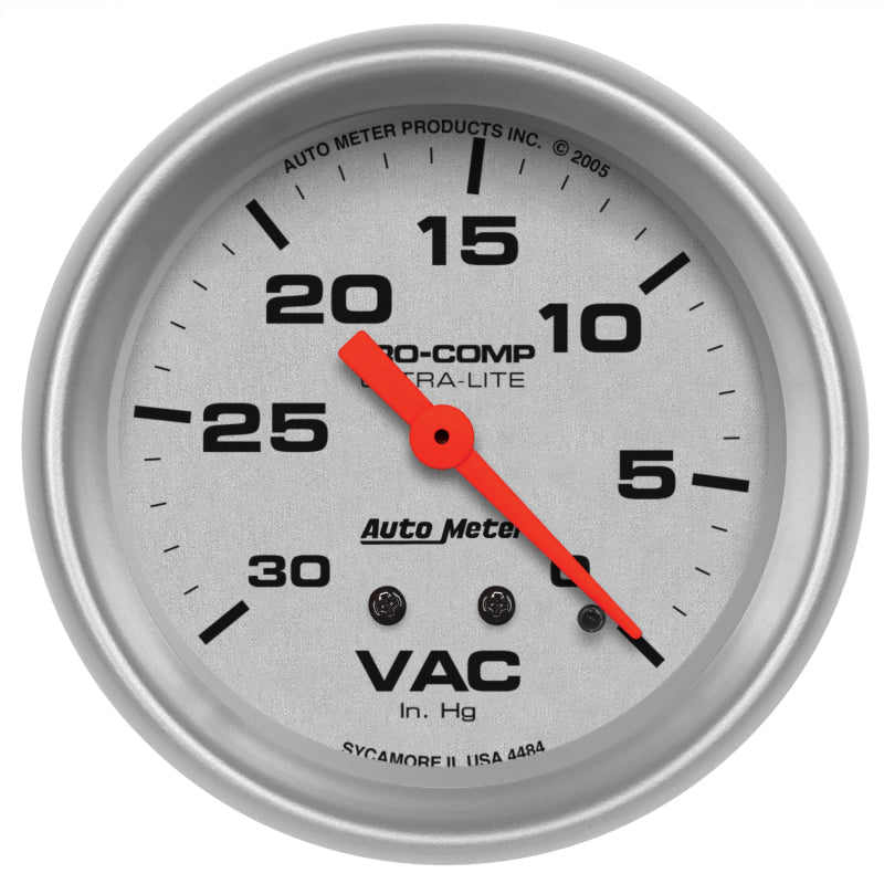 2-5/8" VACUUM, 0-30 IN HG, ULTRA-LITE