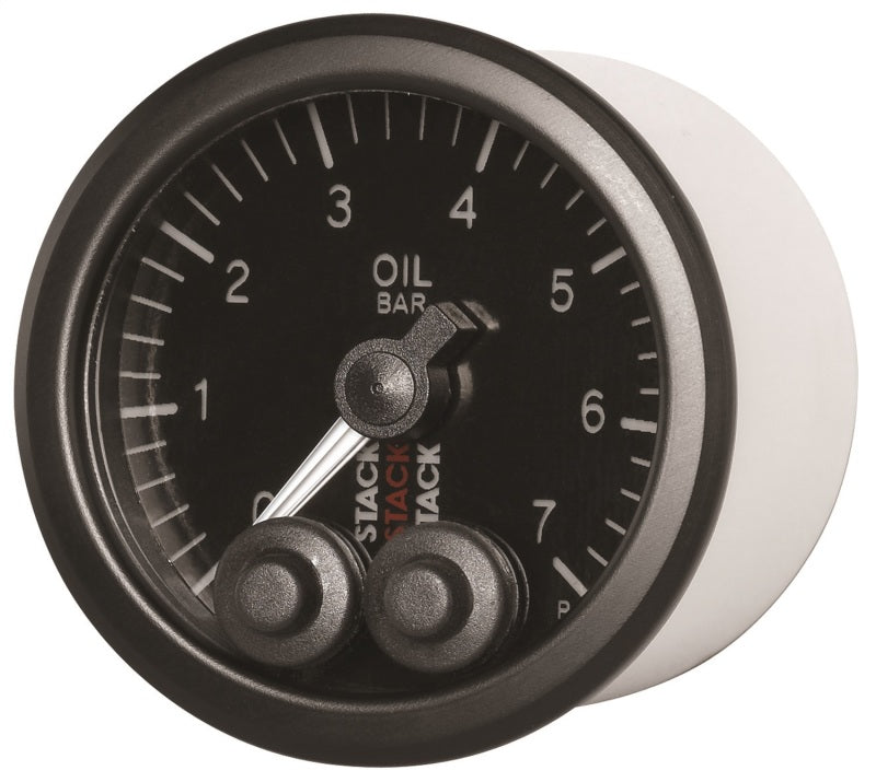 OIL PRESS, PRO-CONTROL, 52MM, BLK, 0-7 BAR, M10 MALE