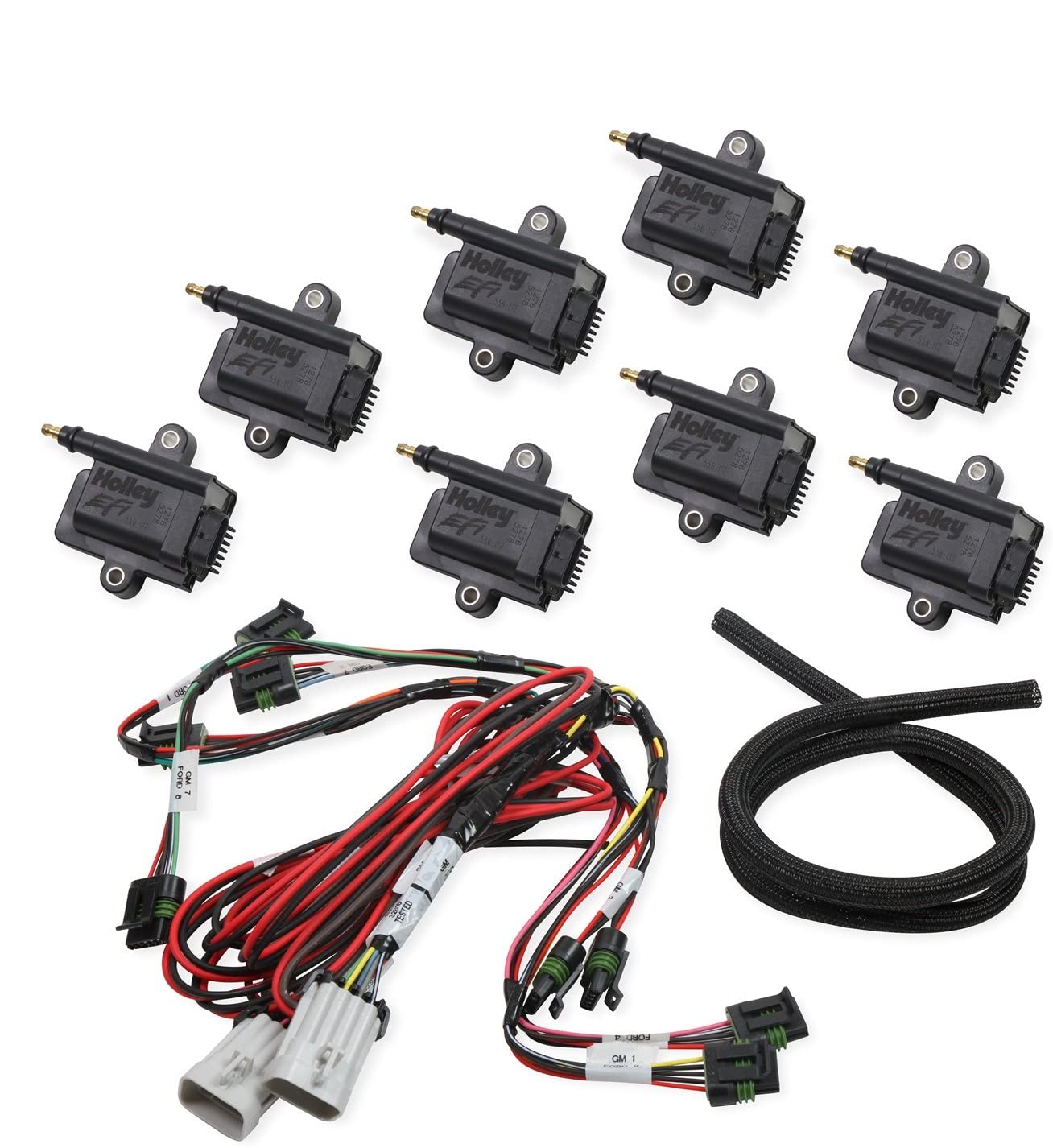 Holley EFI 556-128 Big Wire Coil-Near-Plug Smart Coil Kit