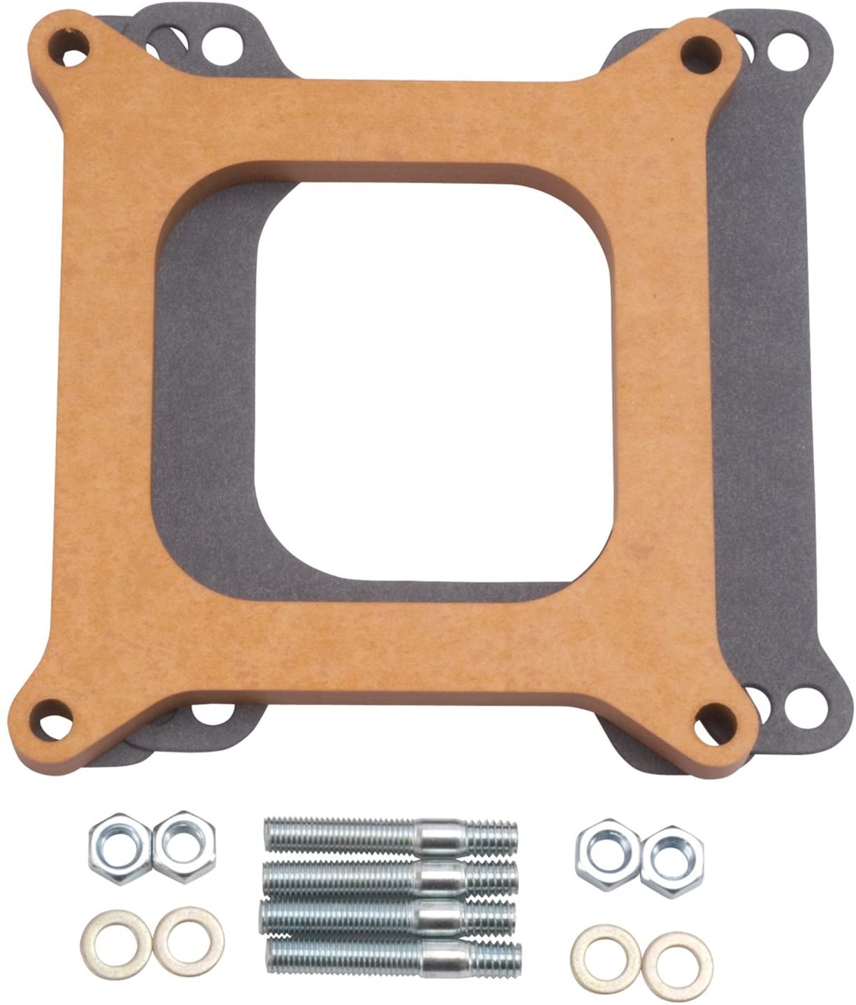 Edelbrock 8724 Carburetor Spacer - Wood - 0.500" Thick Open, Square Bore