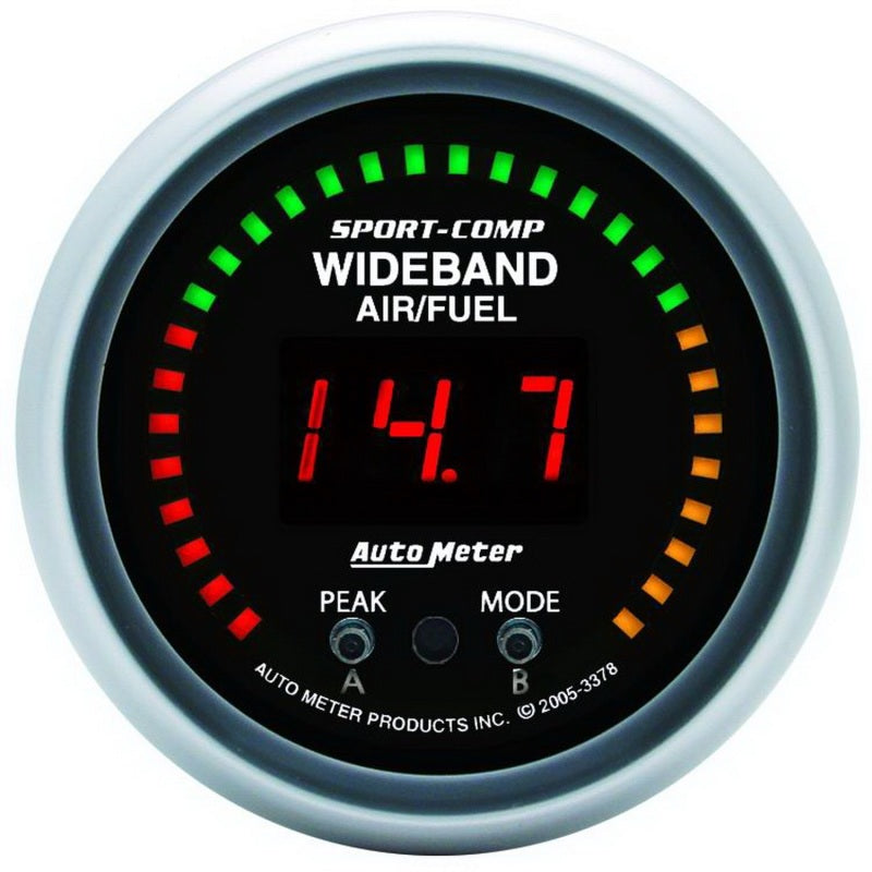 2-1/16" WIDEBAND PRO AIR/FUEL RATIO, 6:1-20:1 AFR, SPORT-COMP