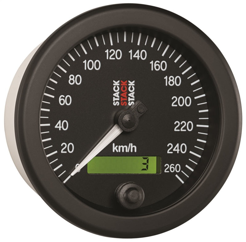 88MM SPEEDOMETER, 0-260 KM/H, STACK BLK