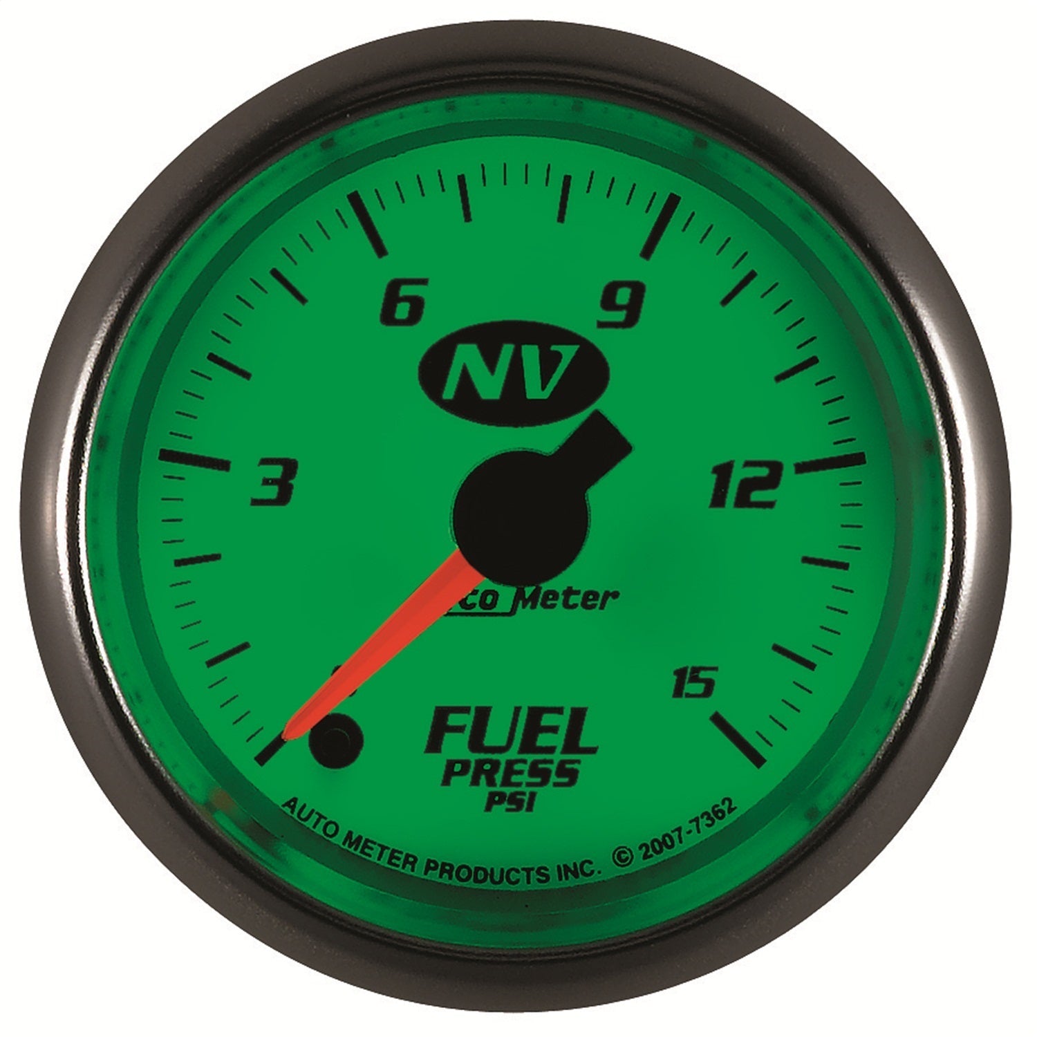 2-1/16" FUEL PRESSURE, 0-15 PSI, NV