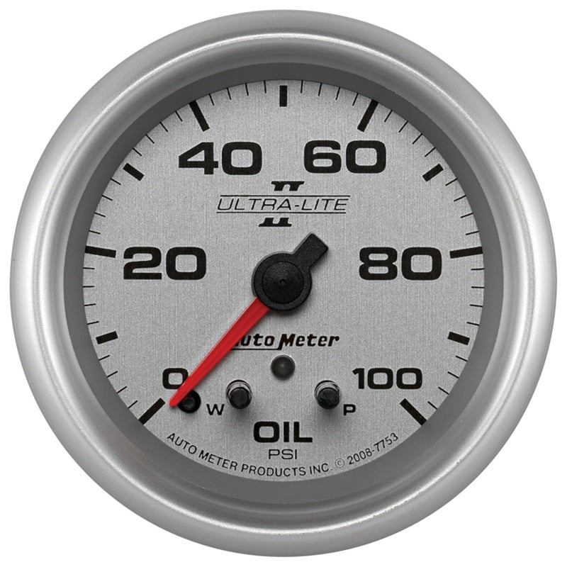 2-5/8" OIL PRESSURE, 0-100 PSI, ULTRA-LITE II