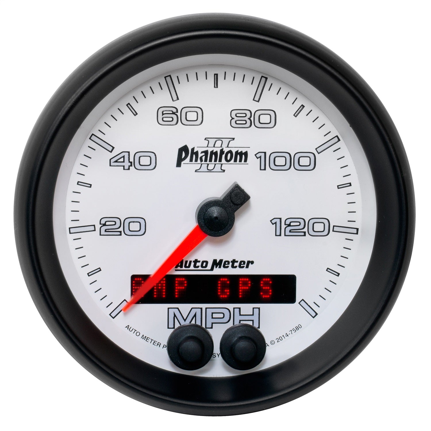 3-3/8" GPS SPEEDOMETER, 0-140 MPH, PHANTOM II