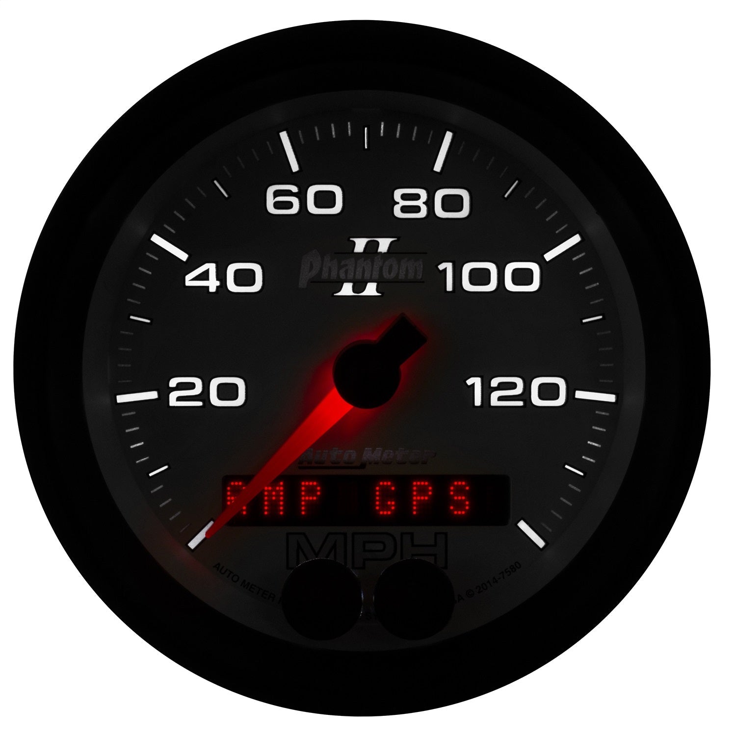 3-3/8" GPS SPEEDOMETER, 0-140 MPH, PHANTOM II