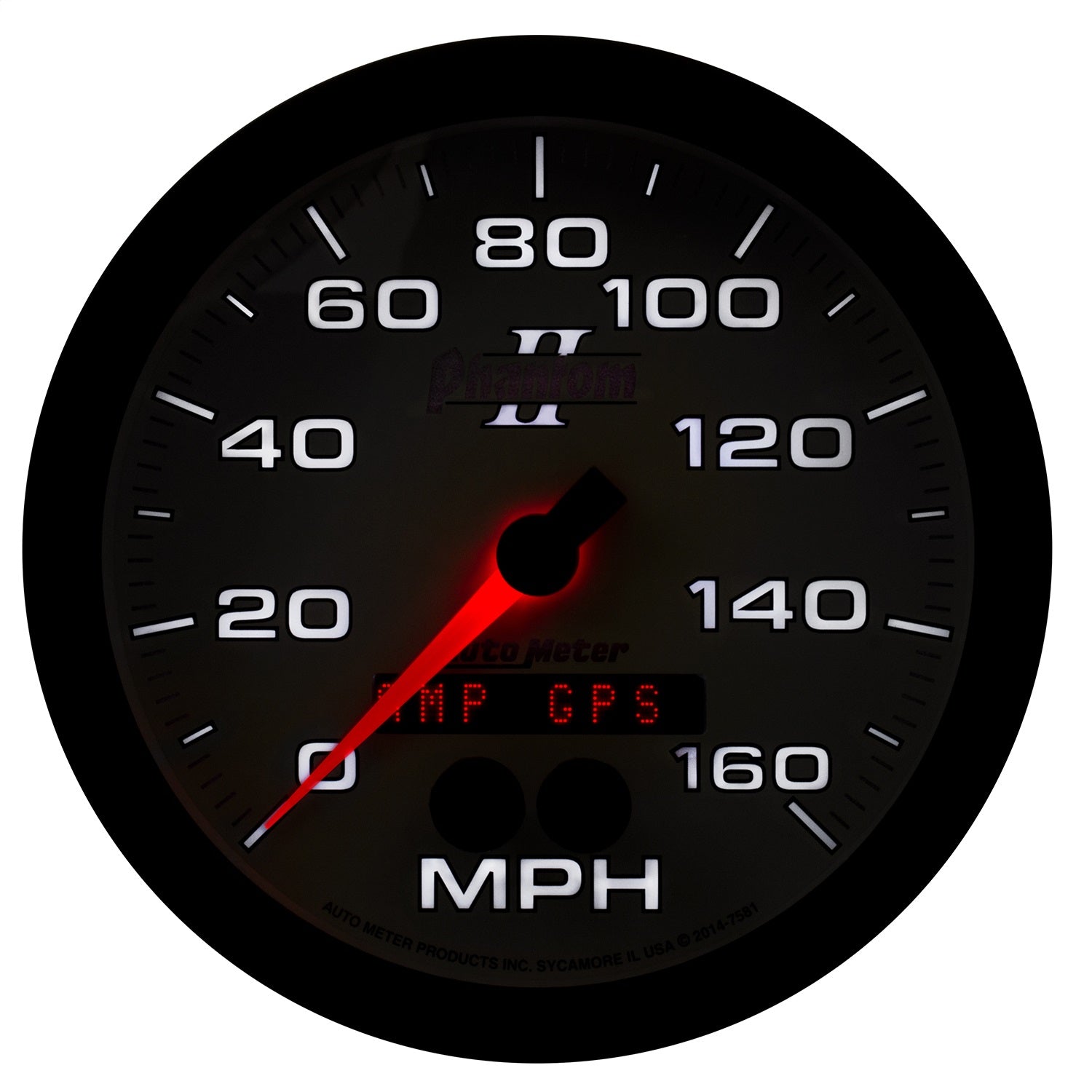 5" GPS SPEEDOMETER, 0-160 MPH, PHANTOM II