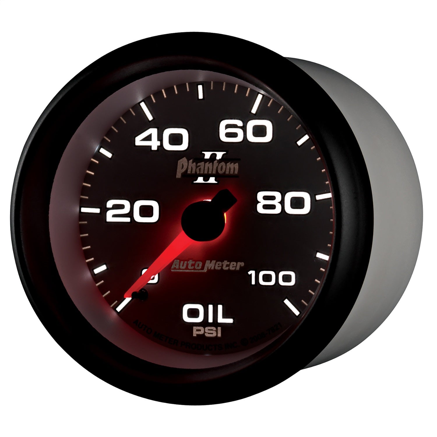 2-5/8" OIL PRESSURE, 0-100 PSI, PHANTOM II