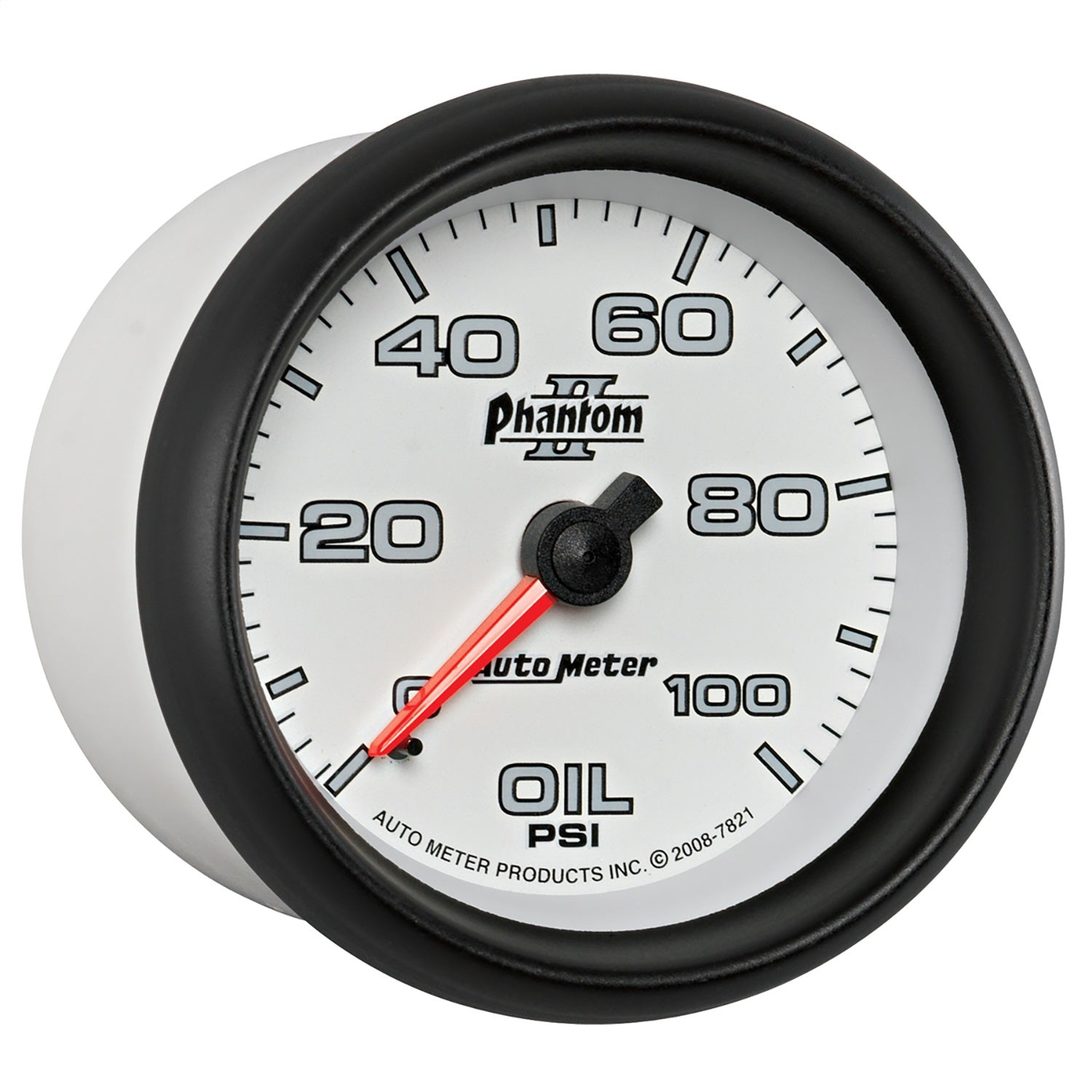 2-5/8" OIL PRESSURE, 0-100 PSI, PHANTOM II