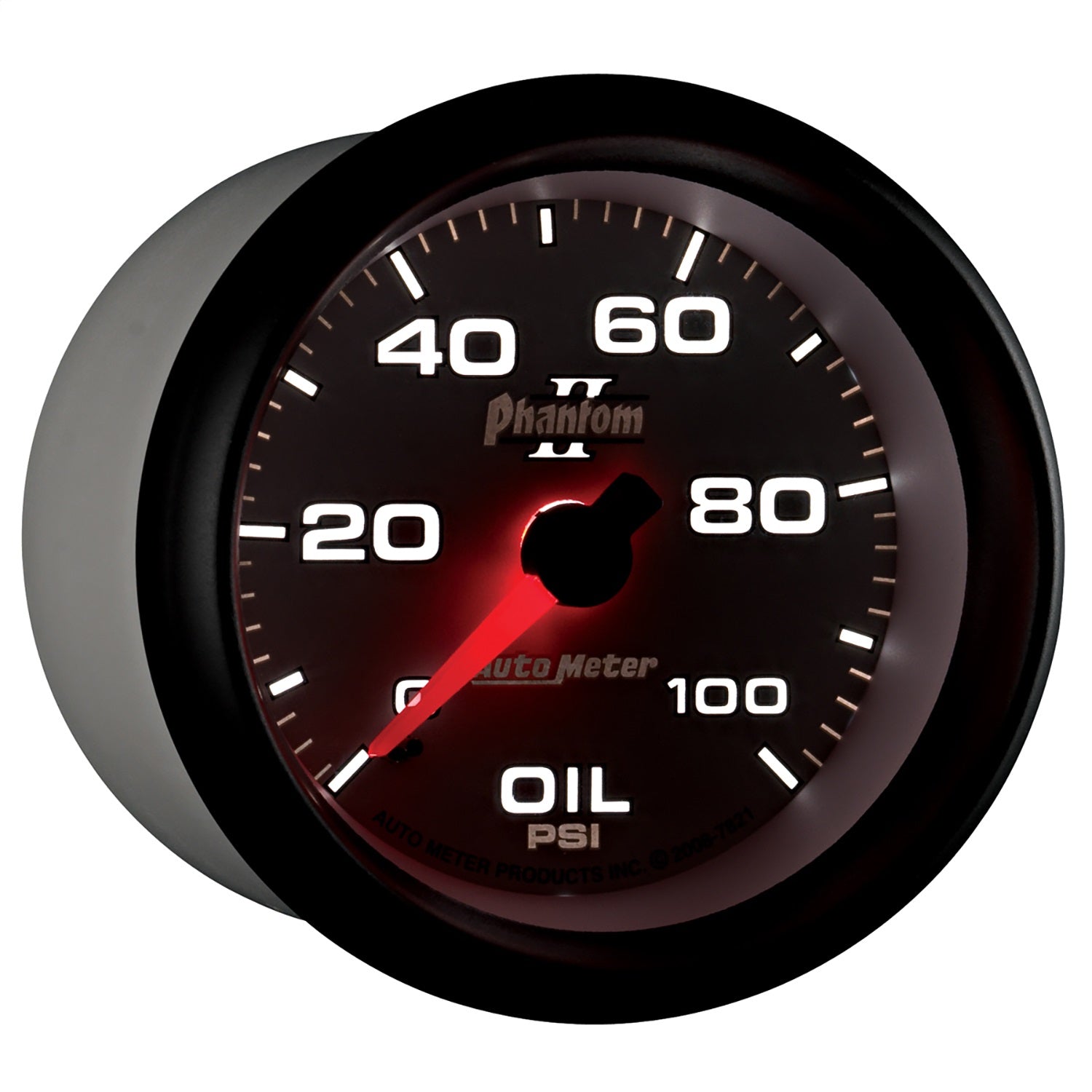 2-5/8" OIL PRESSURE, 0-100 PSI, PHANTOM II