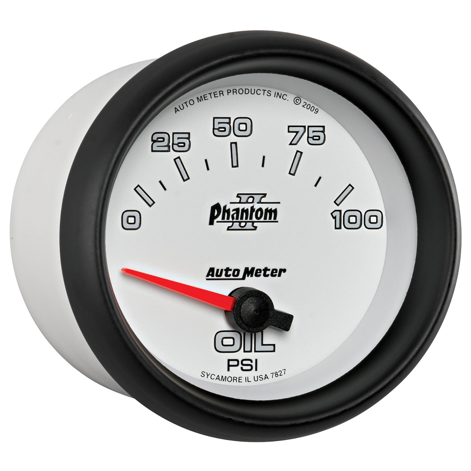 2-5/8" OIL PRESSURE, 0-100 PSI, PHANTOM II