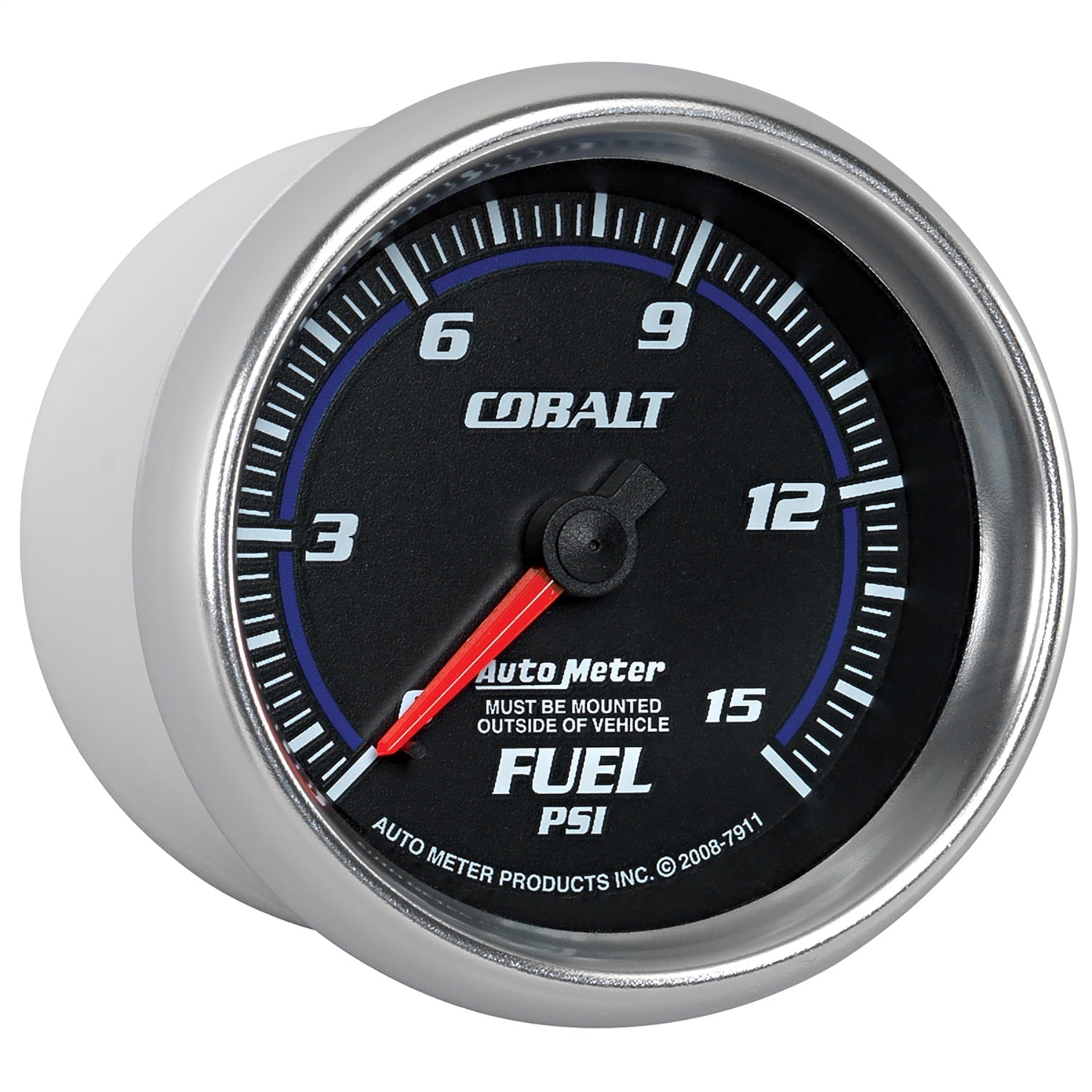 2-5/8" FUEL PRESSURE, 0-15 PSI, COBALT