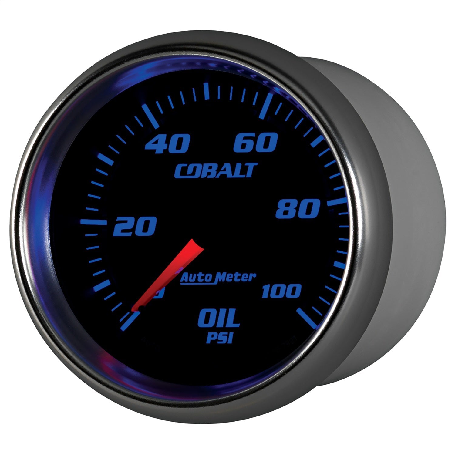 2-5/8" OIL PRESSURE, 0-100 PSI, COBALT