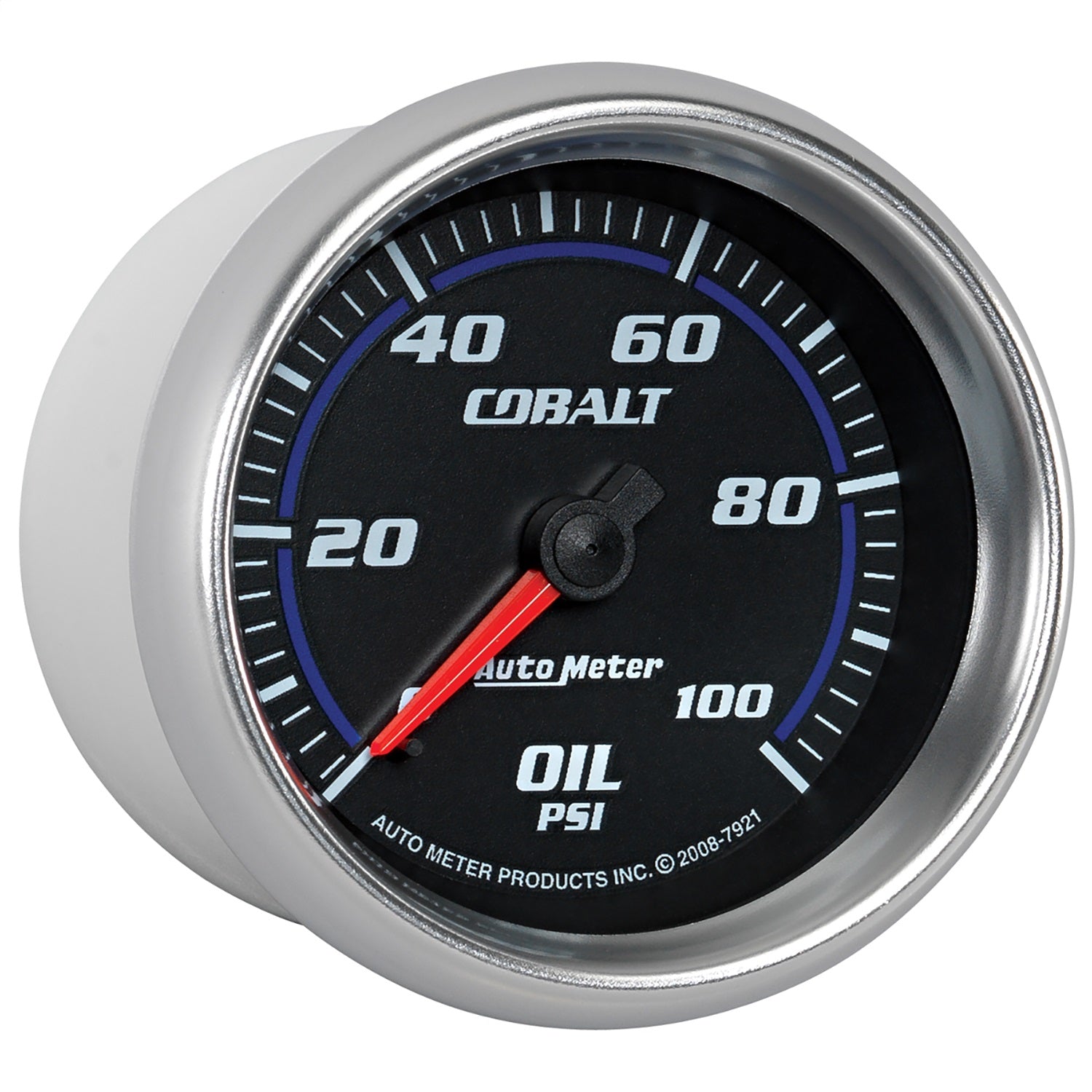 2-5/8" OIL PRESSURE, 0-100 PSI, COBALT
