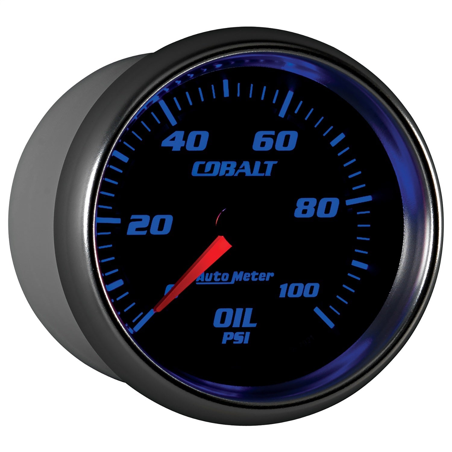 2-5/8" OIL PRESSURE, 0-100 PSI, COBALT