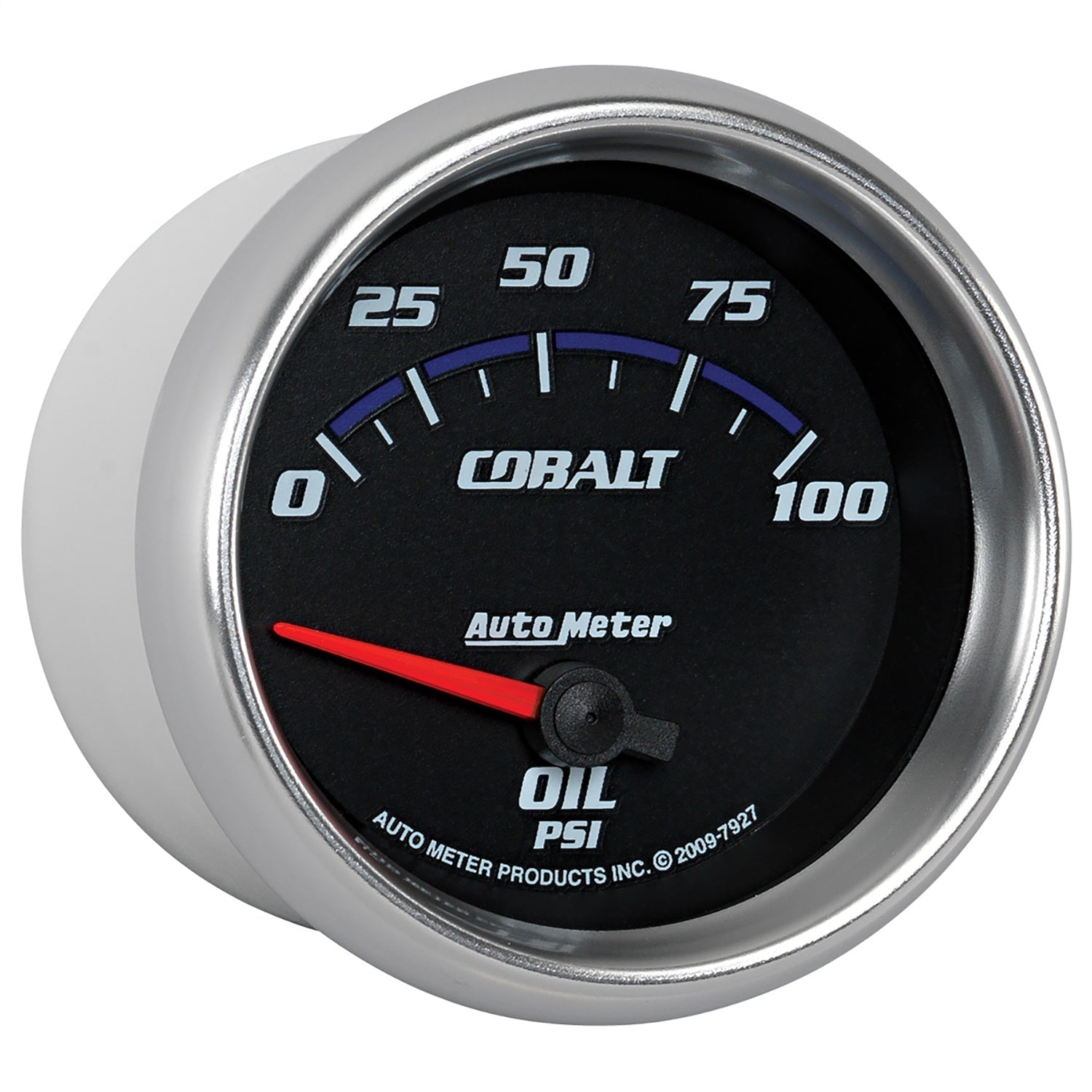 2-5/8" OIL PRESSURE, 0-100 PSI, COBALT