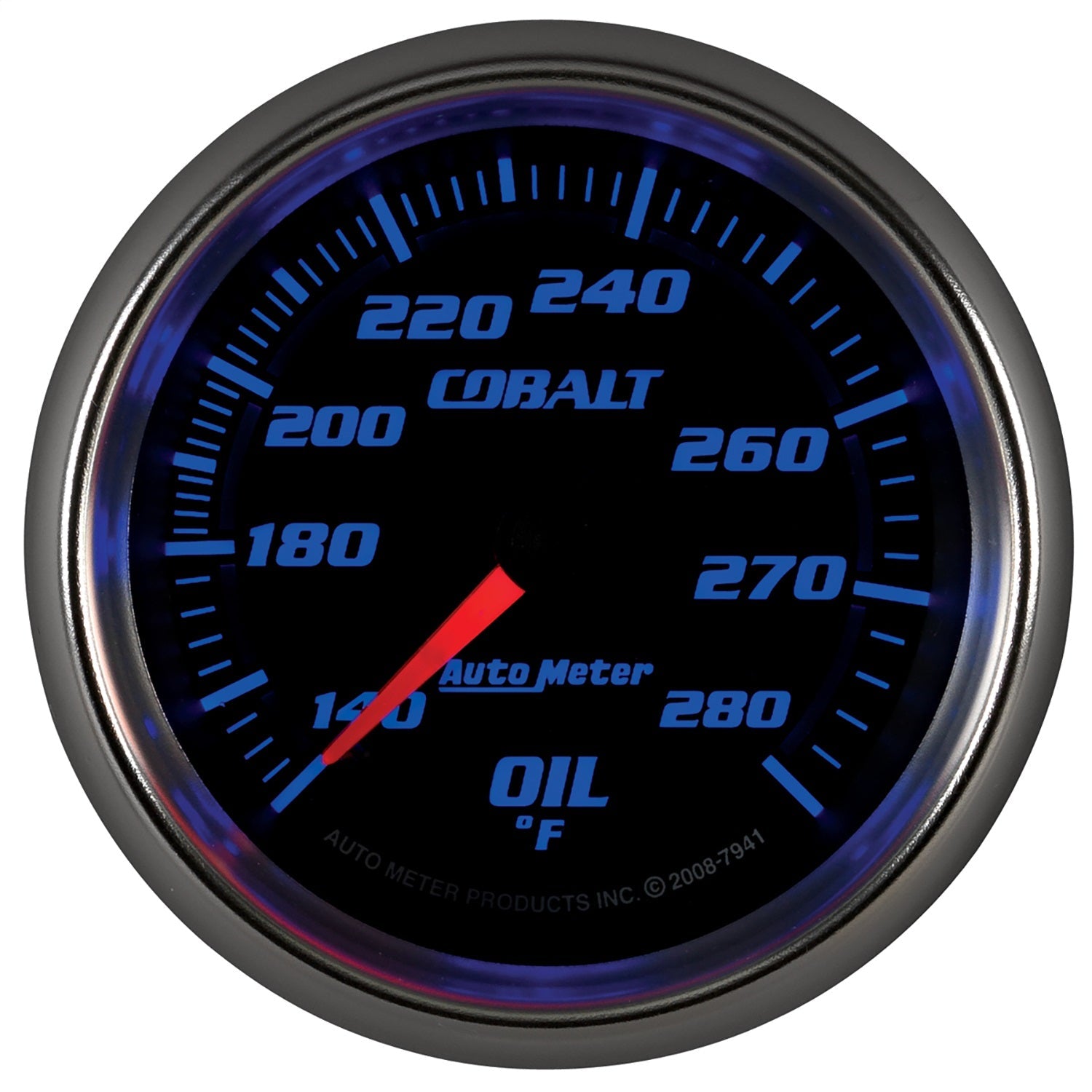 2-5/8" OIL TEMPERATURE, 140-280 °F, COBALT