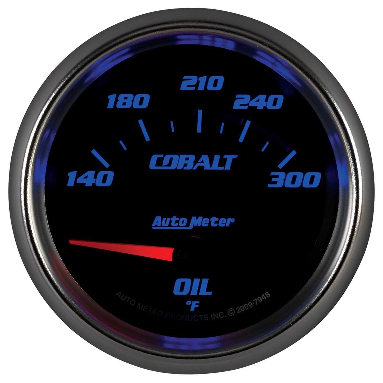 2-5/8" OIL TEMPERATURE, 140-300 °F, COBALT
