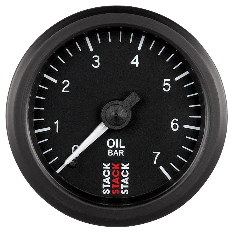 OIL PRESS, MECHANICAL, 52MM, BLACK, 0-7 BAR, M10 (M)